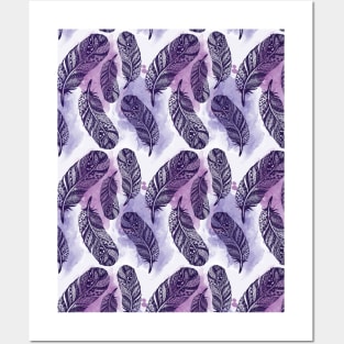 Birds Of A Feather - Purple Posters and Art